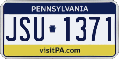 PA license plate JSU1371