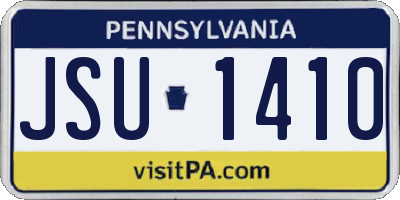 PA license plate JSU1410