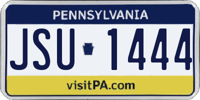 PA license plate JSU1444