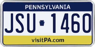 PA license plate JSU1460