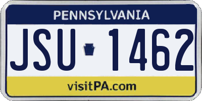 PA license plate JSU1462