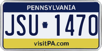 PA license plate JSU1470