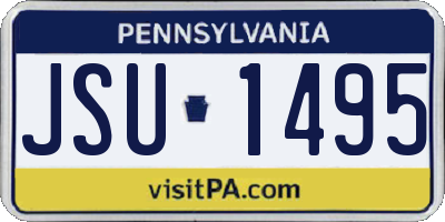 PA license plate JSU1495