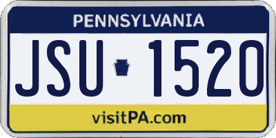 PA license plate JSU1520