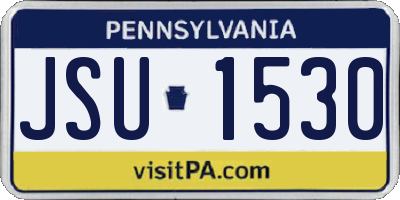 PA license plate JSU1530