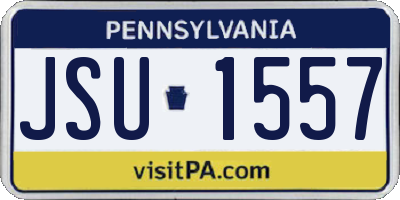 PA license plate JSU1557