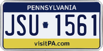 PA license plate JSU1561