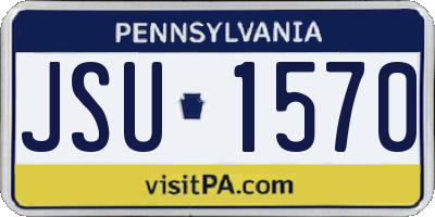 PA license plate JSU1570