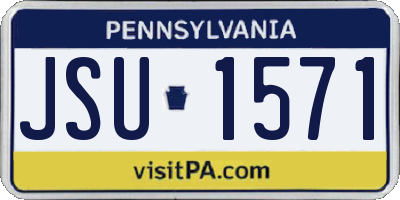 PA license plate JSU1571