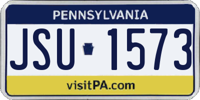 PA license plate JSU1573