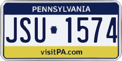 PA license plate JSU1574