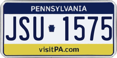 PA license plate JSU1575