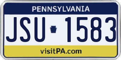 PA license plate JSU1583