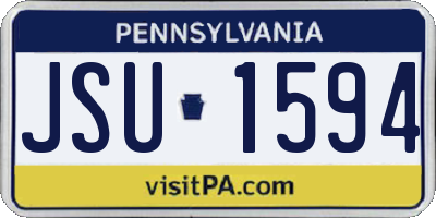 PA license plate JSU1594