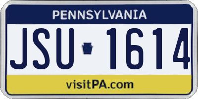 PA license plate JSU1614