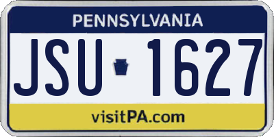 PA license plate JSU1627