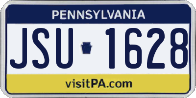 PA license plate JSU1628