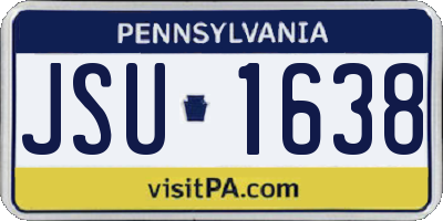 PA license plate JSU1638
