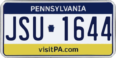PA license plate JSU1644
