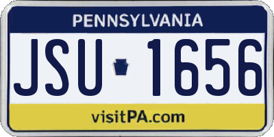 PA license plate JSU1656