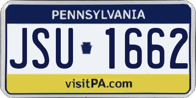 PA license plate JSU1662