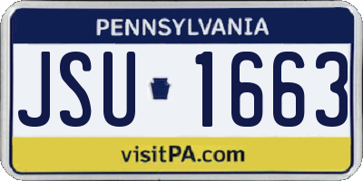 PA license plate JSU1663