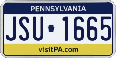 PA license plate JSU1665