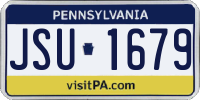 PA license plate JSU1679