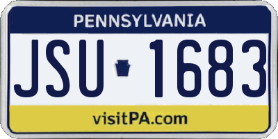 PA license plate JSU1683