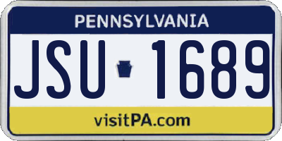 PA license plate JSU1689