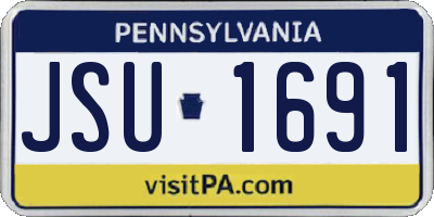 PA license plate JSU1691