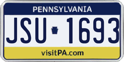 PA license plate JSU1693