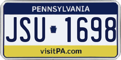 PA license plate JSU1698