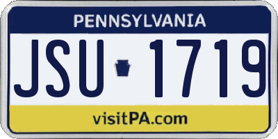 PA license plate JSU1719