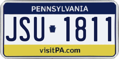 PA license plate JSU1811