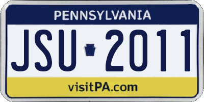 PA license plate JSU2011