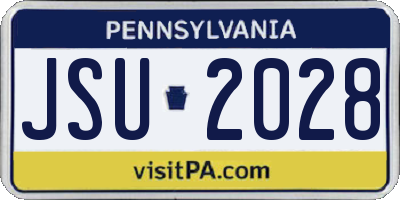 PA license plate JSU2028