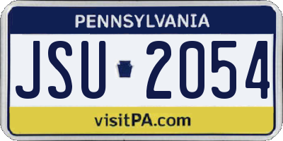 PA license plate JSU2054