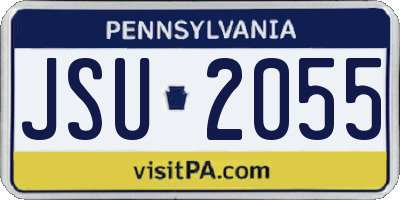 PA license plate JSU2055