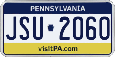 PA license plate JSU2060