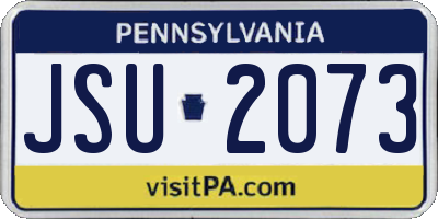 PA license plate JSU2073