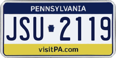 PA license plate JSU2119