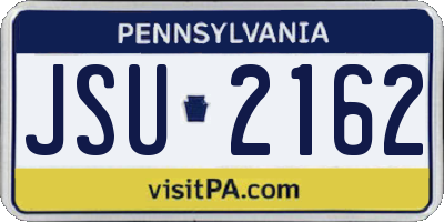 PA license plate JSU2162
