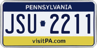 PA license plate JSU2211
