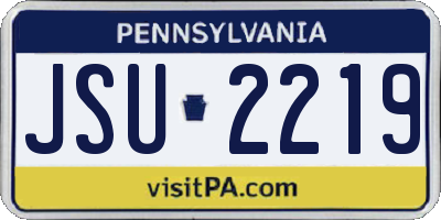 PA license plate JSU2219