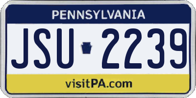 PA license plate JSU2239
