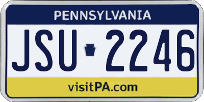 PA license plate JSU2246