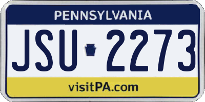 PA license plate JSU2273