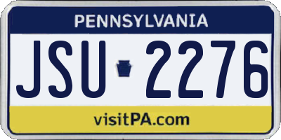 PA license plate JSU2276