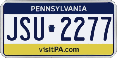 PA license plate JSU2277